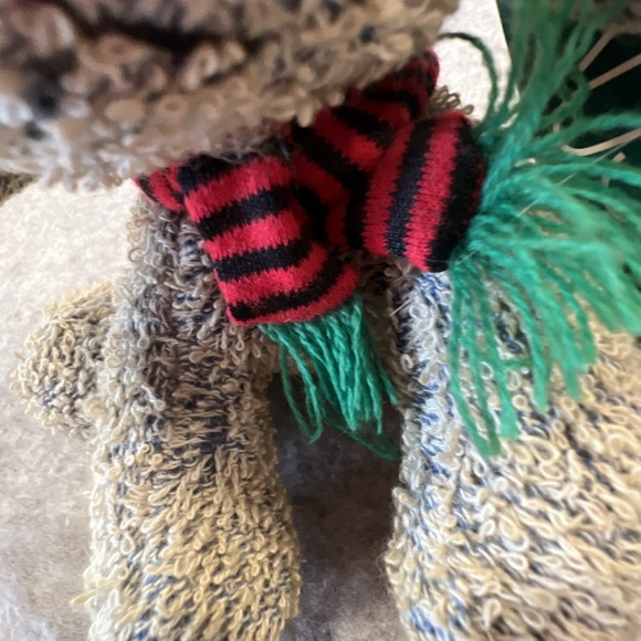 VTG 1997 Russ Berrie Home Buddies Terry Cloth Bean Bag Dog Stripe Scarf Plush - Picture 14 of 14